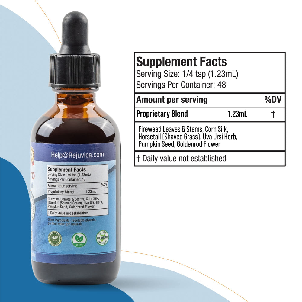 Rejuvica Health BladderPro dropper-on-tongue use for daily routine.