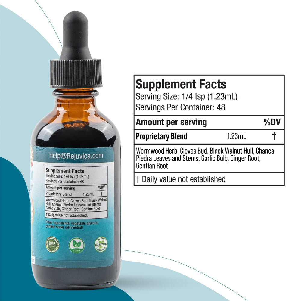 Usage scene with dropper ready for quick intestinal support.