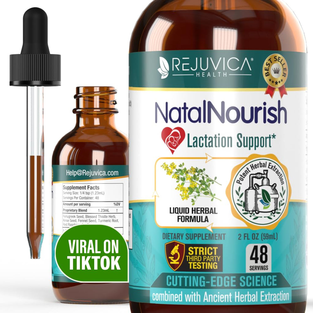 NatalNourish bottle view shows easy-to-use liquid formula for convenient daily support.
