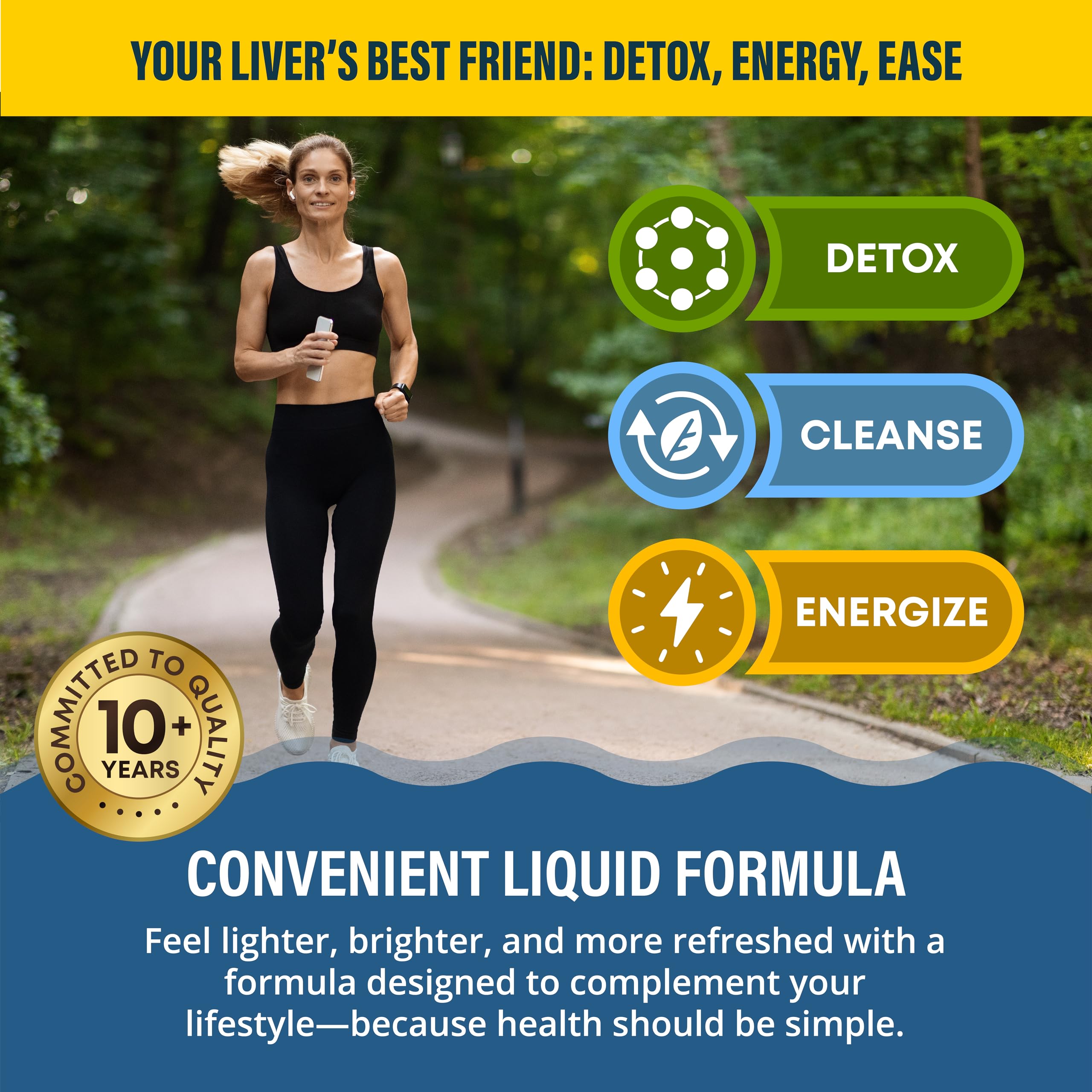 Organic and wildcrafted VitaLiver ingredients highlight natural quality and sourcing.