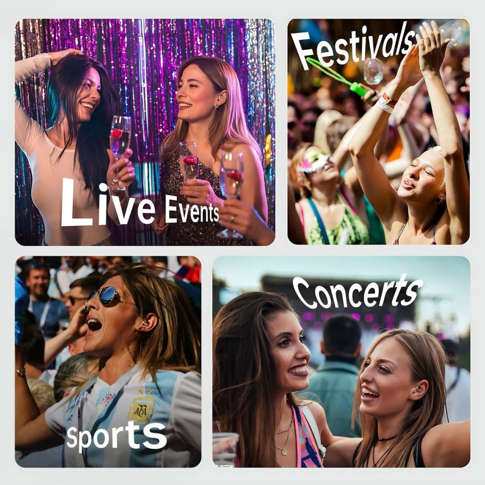 Relaxcharm: uso prolongado en festivales y shows gracias a su comodidad.