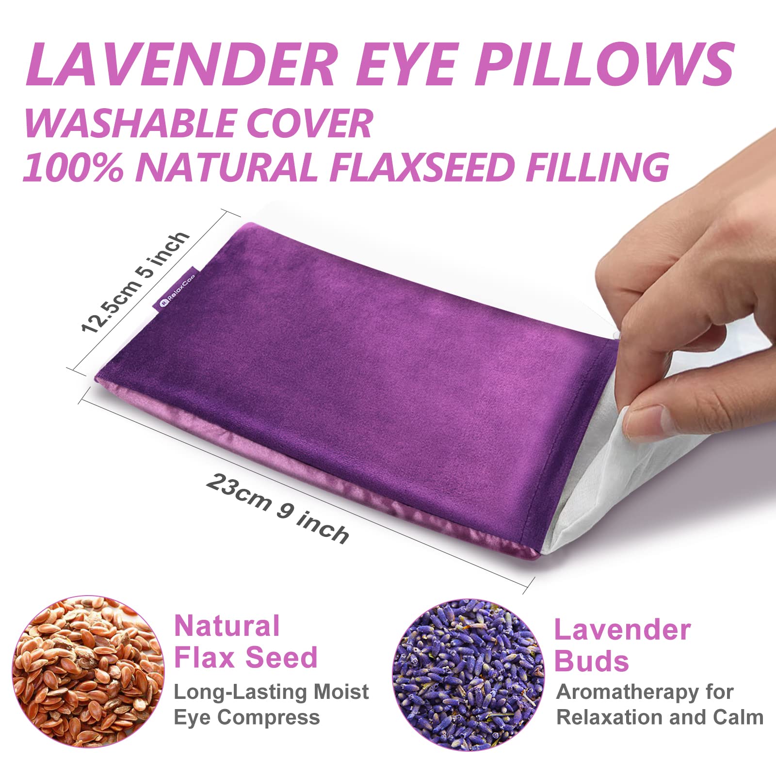 RelaxCoo dual-fabric eye pillow blocks light for deep rest.