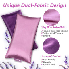 RelaxCoo heated eye pillow delivers moist heat for headache relief.