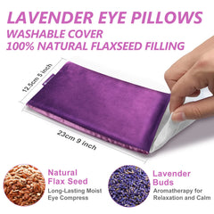 RelaxCoo Lavender Eye Pillow provides warm, moist heat for soothing tired eyes.
