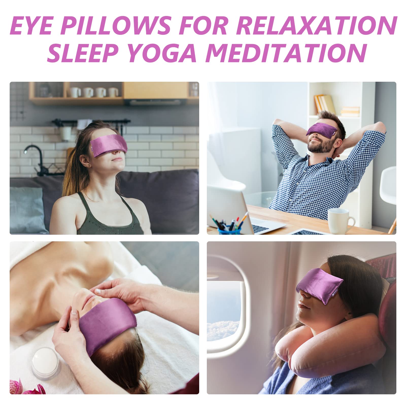 RelaxCoo Lavender Eye Pillow Pack of 2 for convenient sharing.