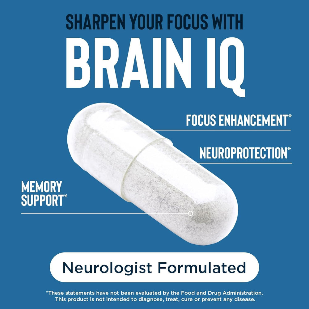 Relaxium BrainIQ jar displays coffee extract aspect for alertness potential.