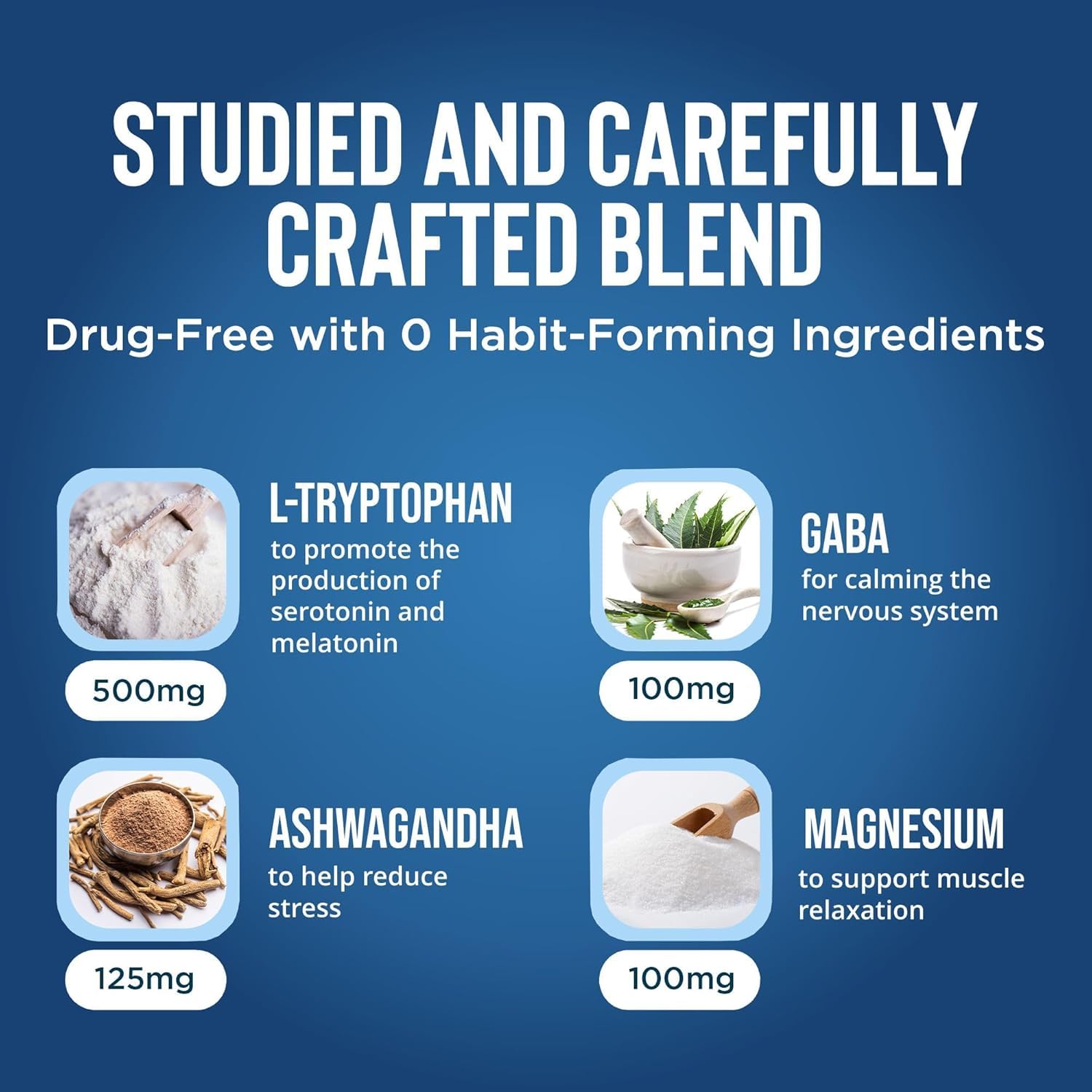 Relaxium Sleep Aid contains Valerest for a gentle transition to sleep