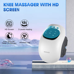 RELAXYO knee massager with ergonomic design that fits many knees.