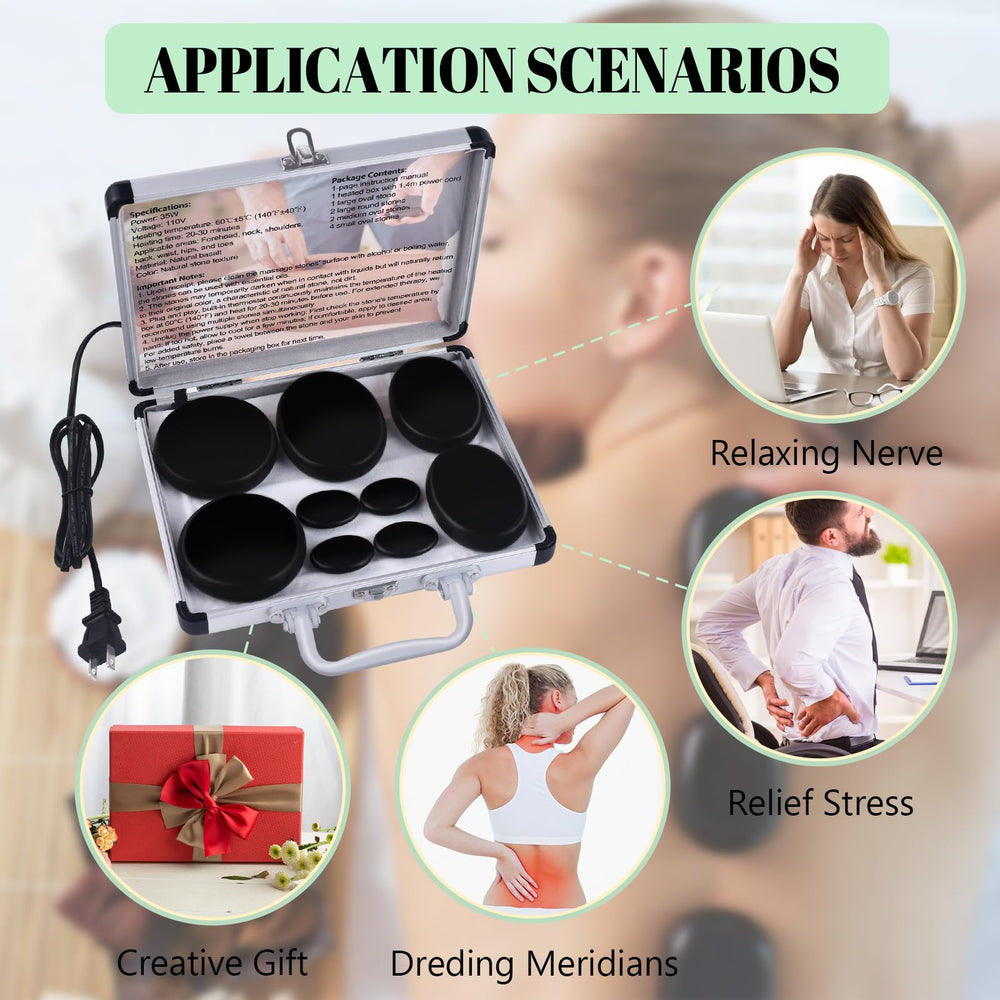 RELEDESA gift idea hot stones set for health enthusiasts