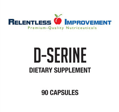 Close-up of Relentless Improvement D-Serine vege capsules