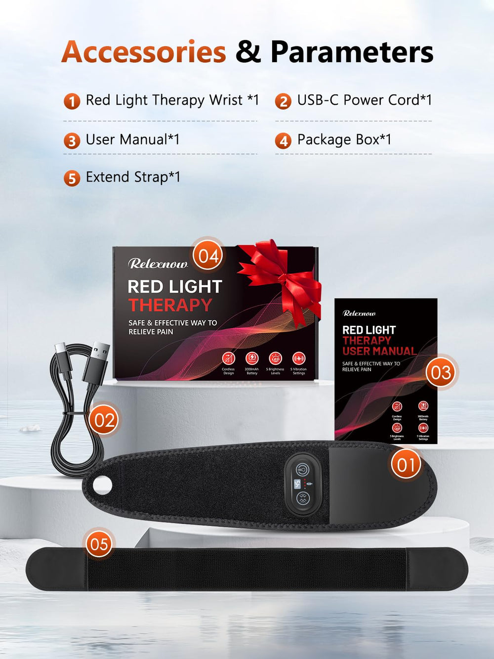 RELEXNOW auto-off timer ensures safe use with 20-minute sessions.