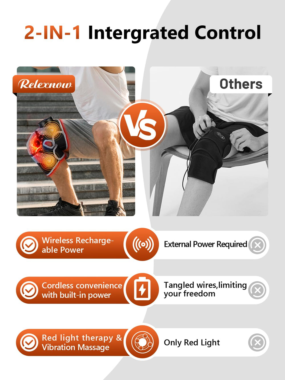 RELEXNOW 25-inch extension strap fits knee, elbow, and shoulder use.