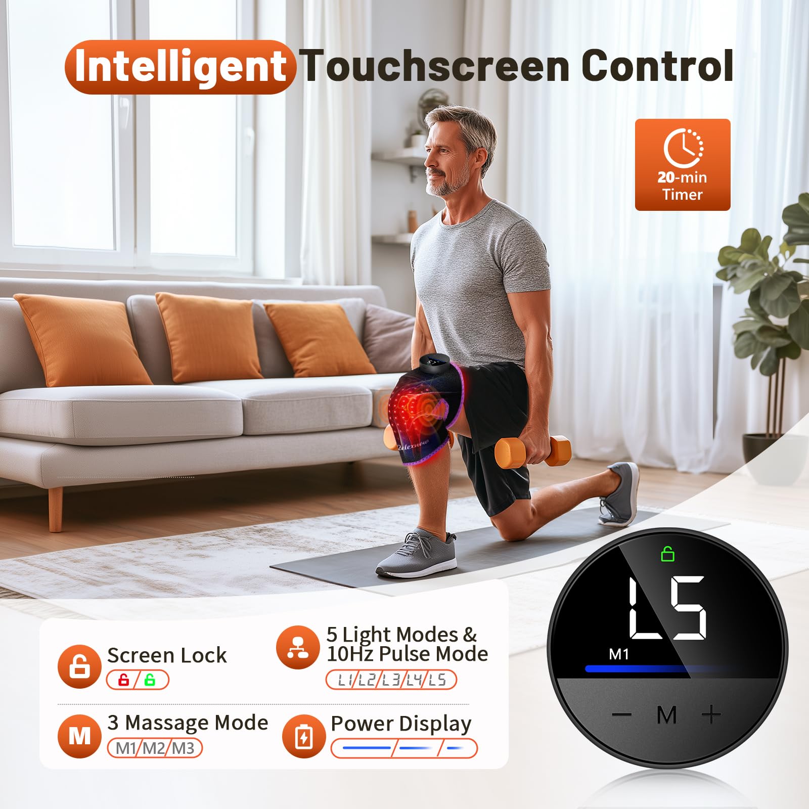 RELEXNOW device highlighting five heating zones for targeted comfort