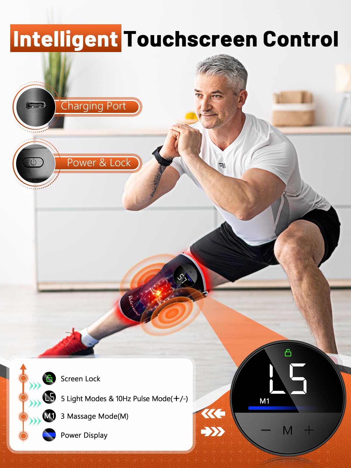 RELEXNOW intelligent touchscreen enables simple, precise therapy adjustments