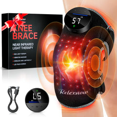 RELEXNOW knee massager with heat and vibration delivers soothing relief after workouts.