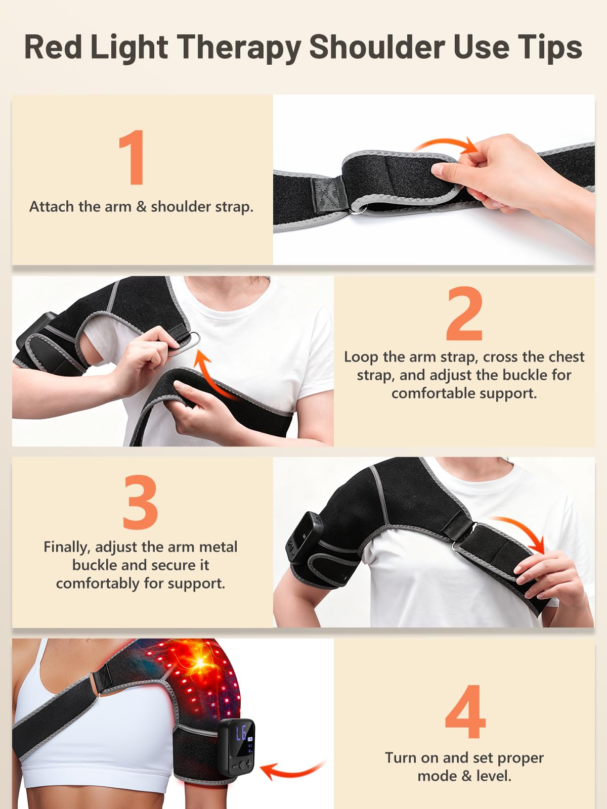 RELEXNOW shoulder wrap cordless use enabling movement during activity