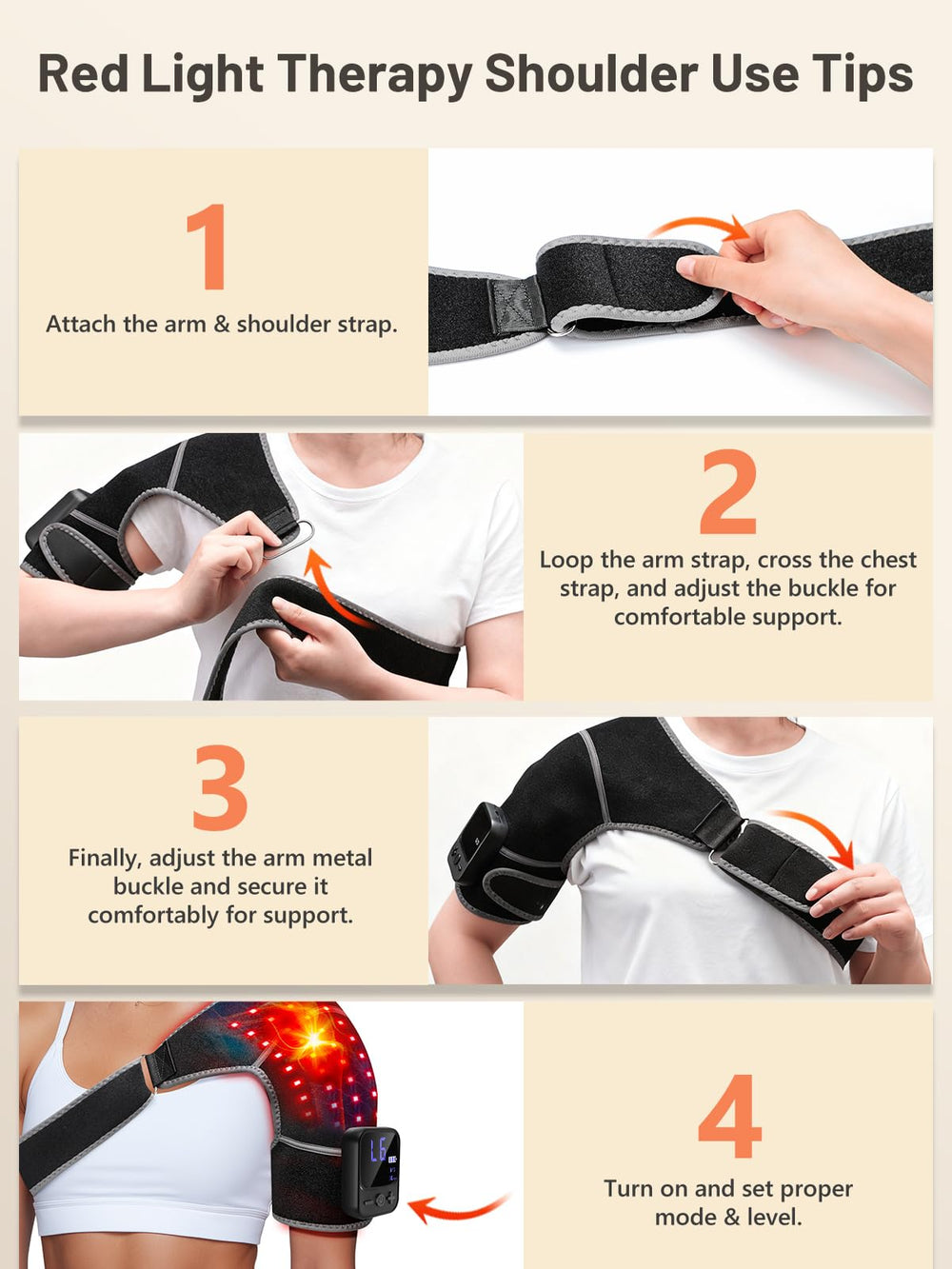 RELEXNOW shoulder wrap cordless use enabling movement during activity