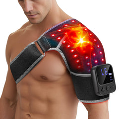 RELEXNOW shoulder wrap front view showing ergonomic design for comfortable use