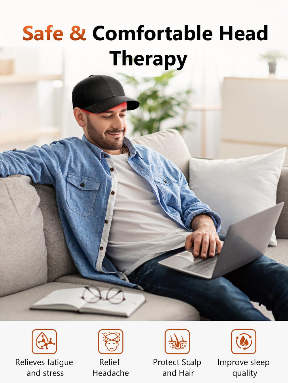 RELEXNOW stable light output powered by wall adapter during sessions.