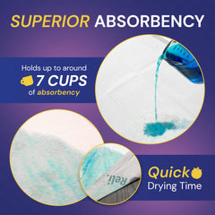 Reli bed pads corner adhesives image showing secure placement for overnight use