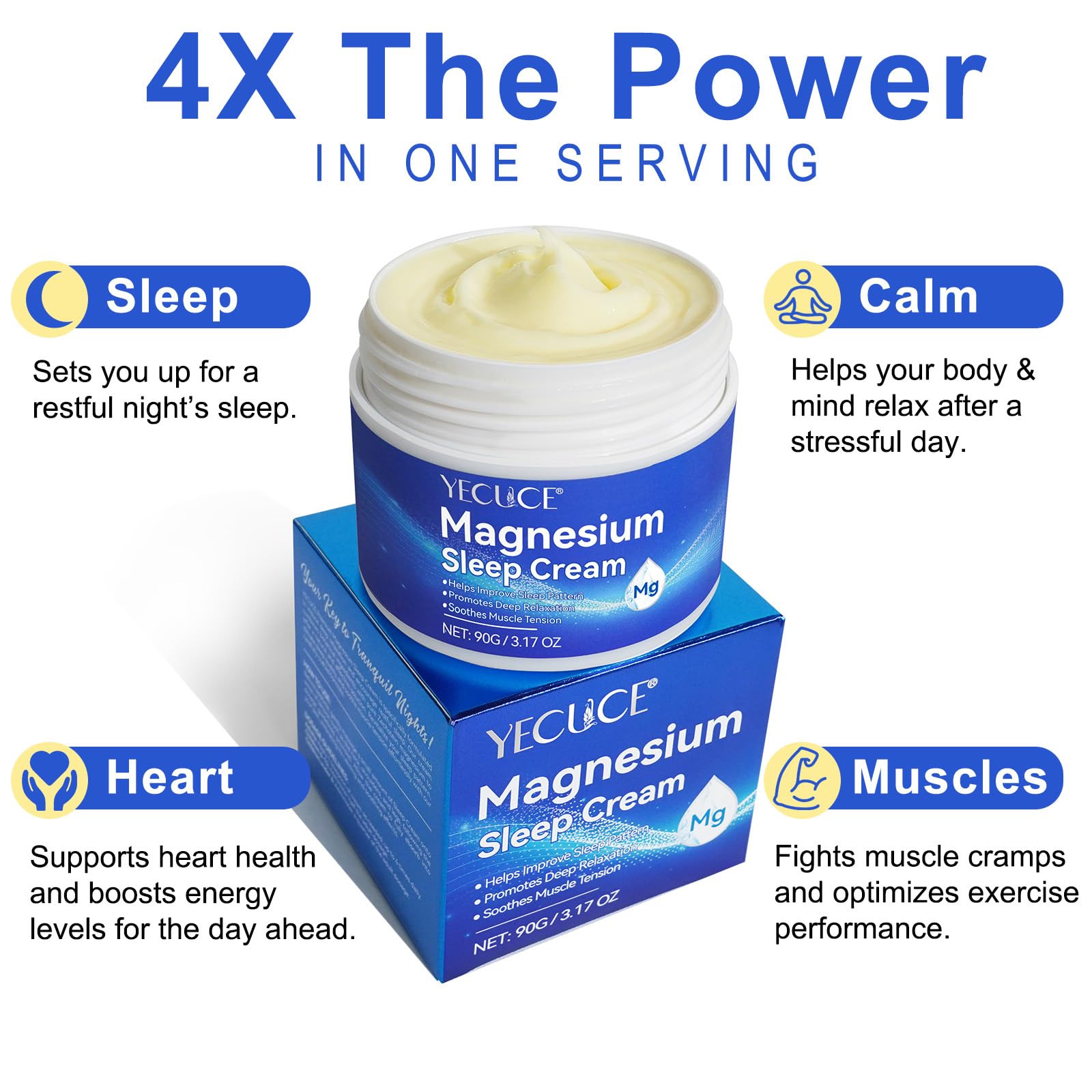 ReliCo Magnesium Cream enriched with vitamin E almond oil for skin nourishment.