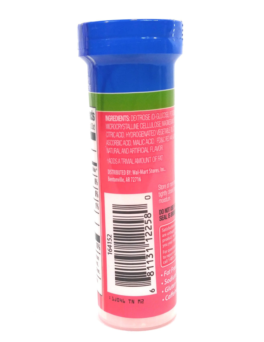 ReliOn quick-dissolve glucose tablets in fruit punch flavor.