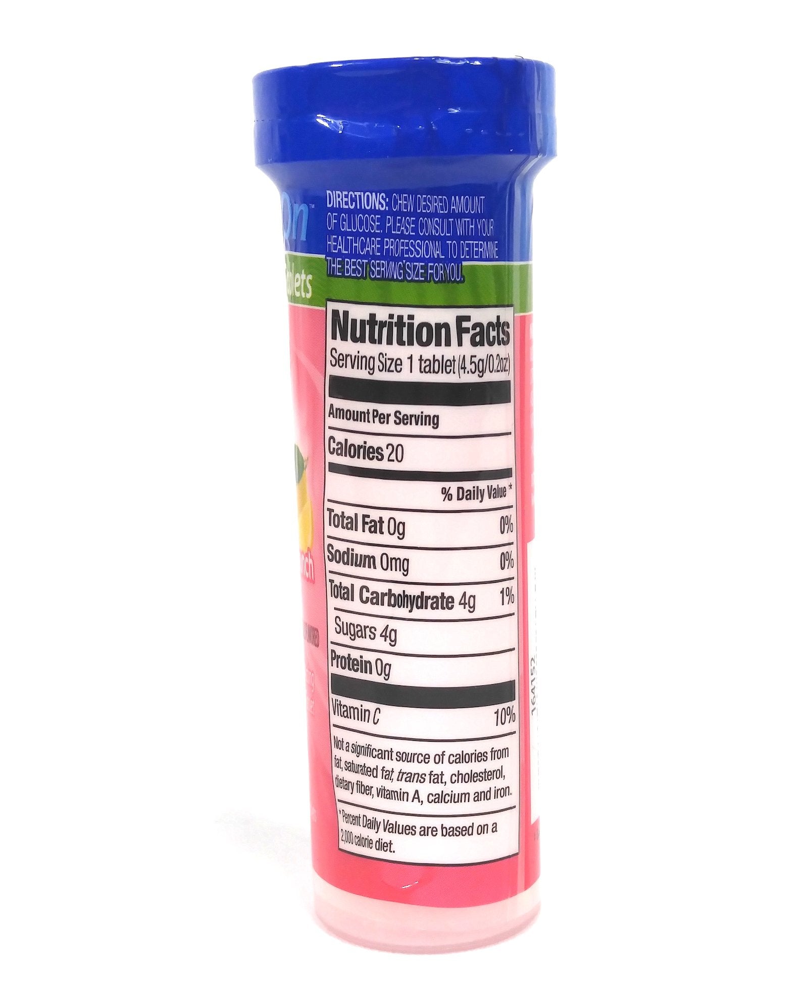 ReliOn on-the-go tube with fruit punch tablets for portable use.