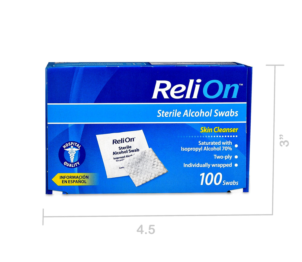 Reli On sealed packaging preserves moisture and sterility between uses.