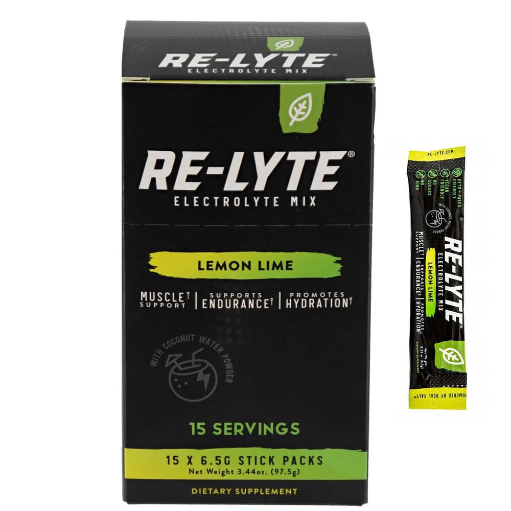 RELITE Re-Lyte lemon lime being poured from bottle