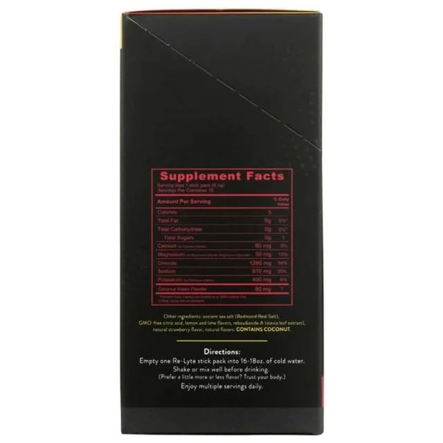 RELITE Re-Lyte packaging front highlights clean ingredients.