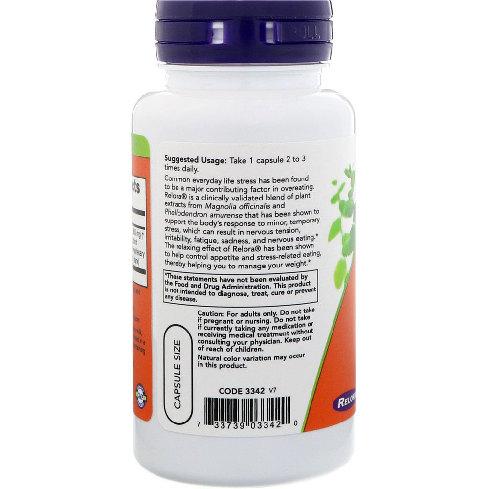 Relora plant extracts for stress-related eating support.