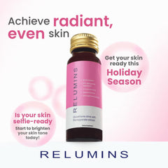 Relumins Glutathione Hydration Shot pouring into a glass for easy daily ritual.