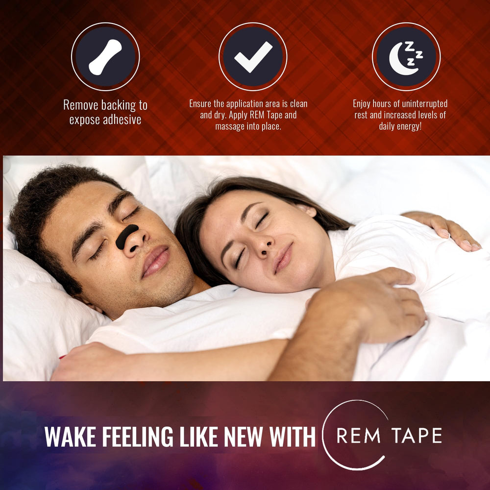 Durable REM Tape nasal strip designed for workouts and daily wear.
