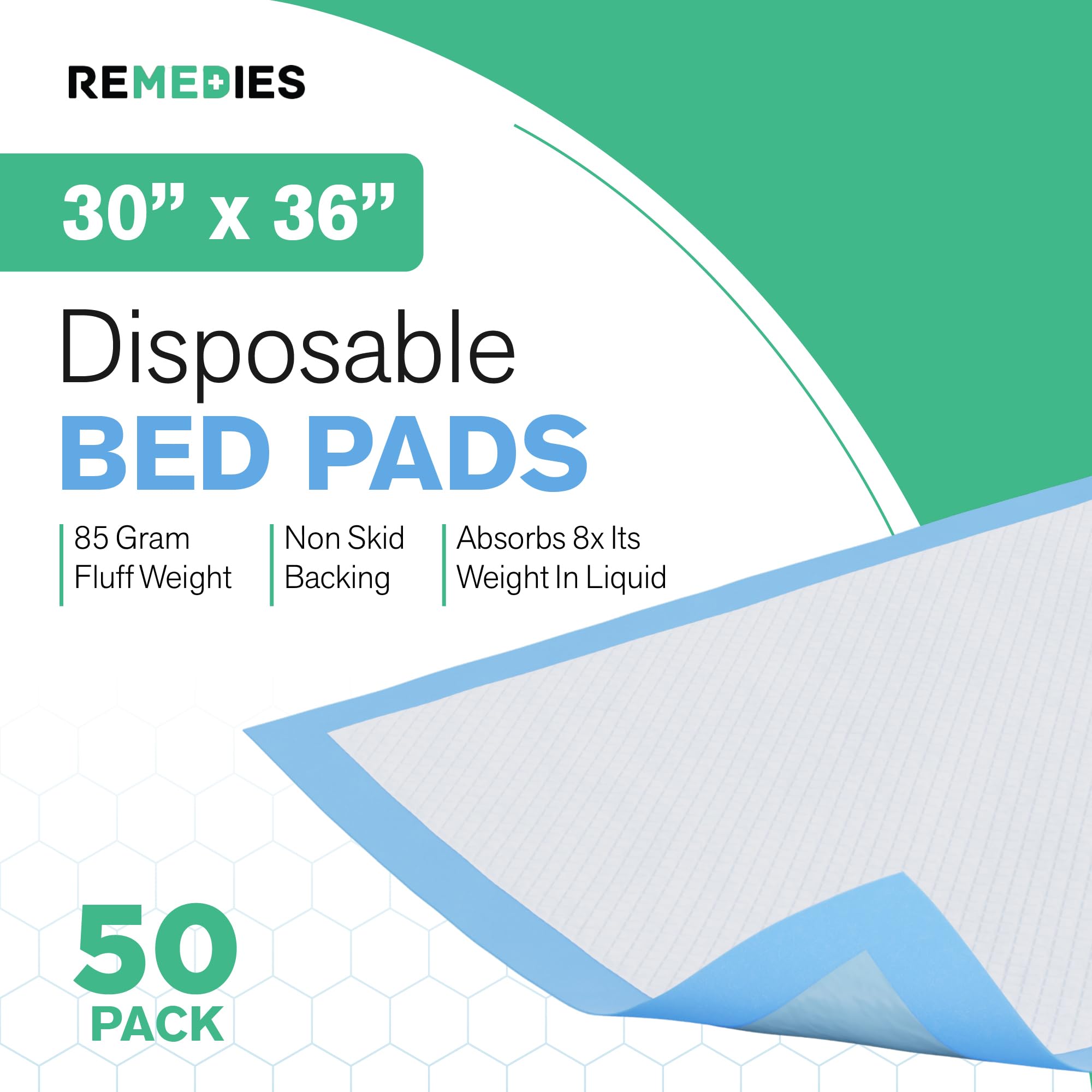 Remedies bed pad with embossed non slip back demonstrates secure placement on furniture
