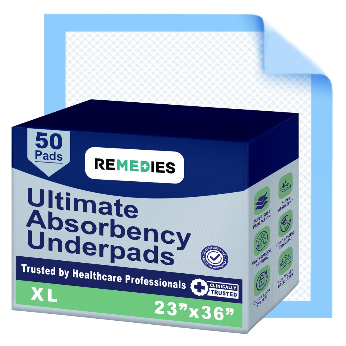 REMEDIES bed pad with absorption layer protecting skin and furniture