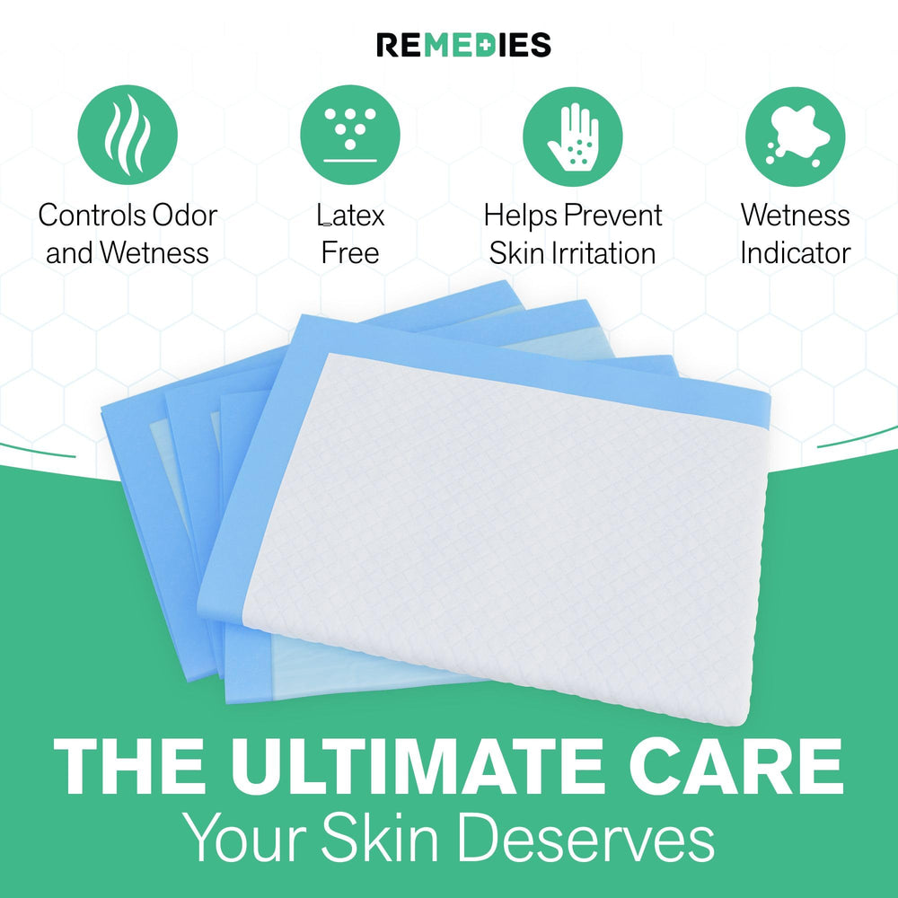 Remedies ultra hygienic bed pads arranged for bulk savings and reliable absorption