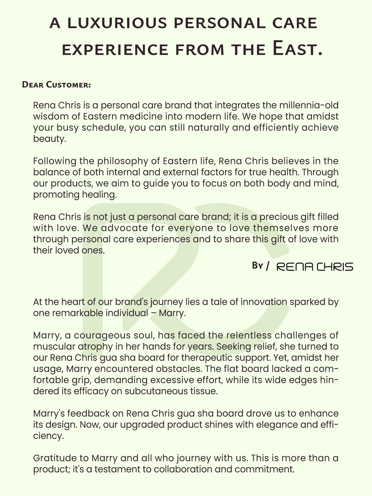 Rena Chris gua sha masaje facial para bienestar diario.