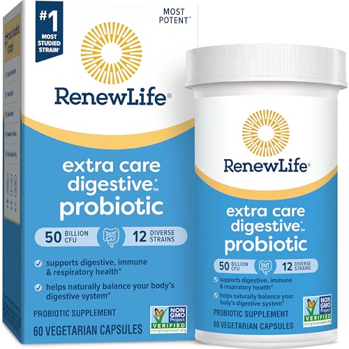 Renew Life Extra Care probiotic user on a daily health routine scene