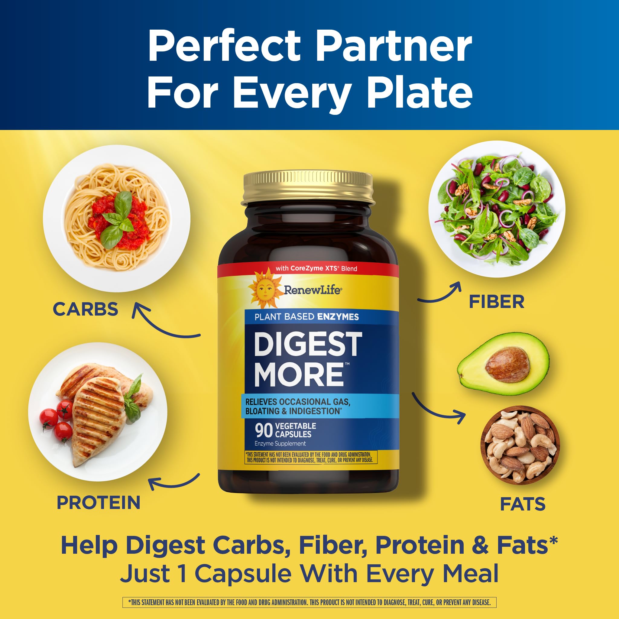 Nutrition facts close-up shows product quality and potency for DigestMore.