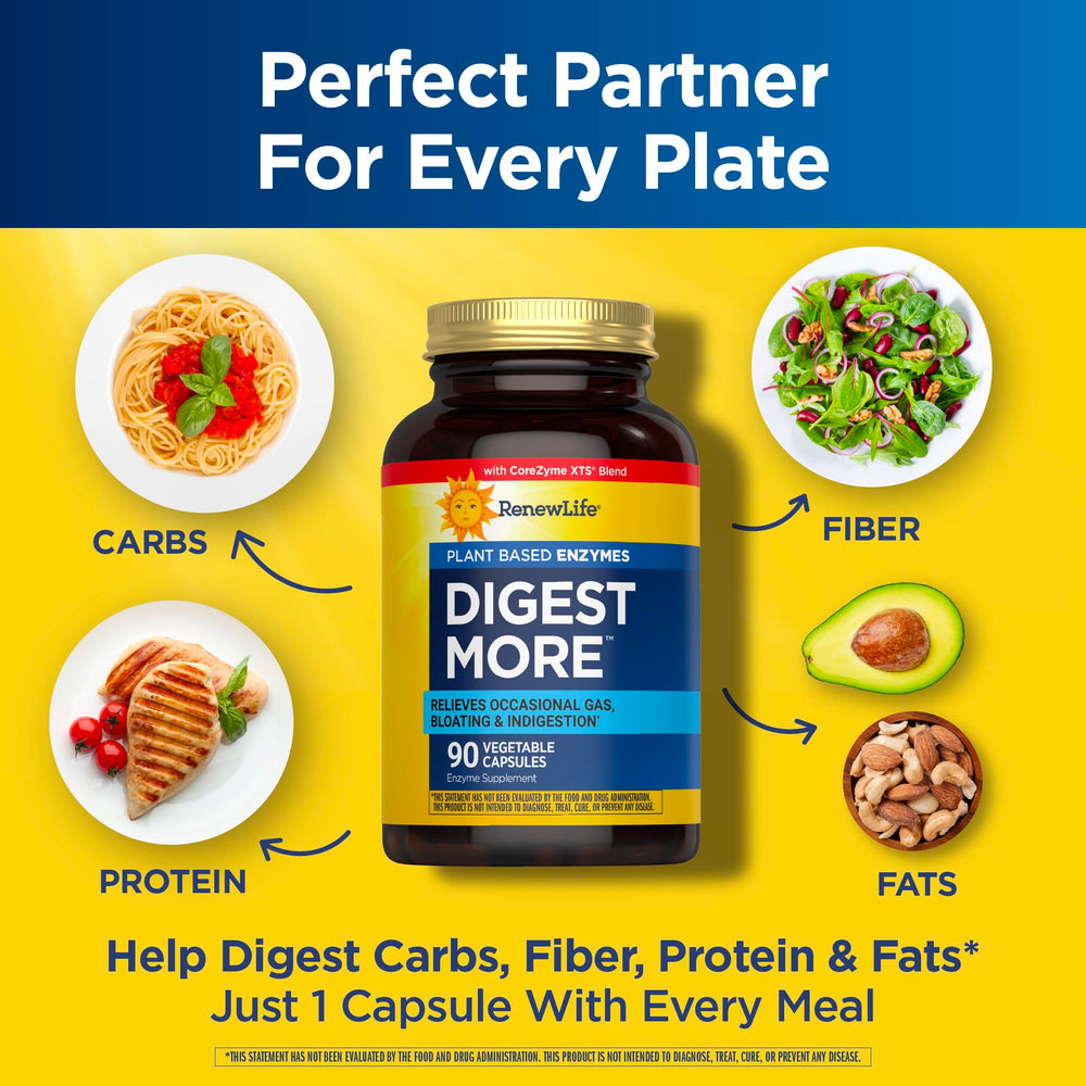 Nutrition facts close-up shows product quality and potency for DigestMore.
