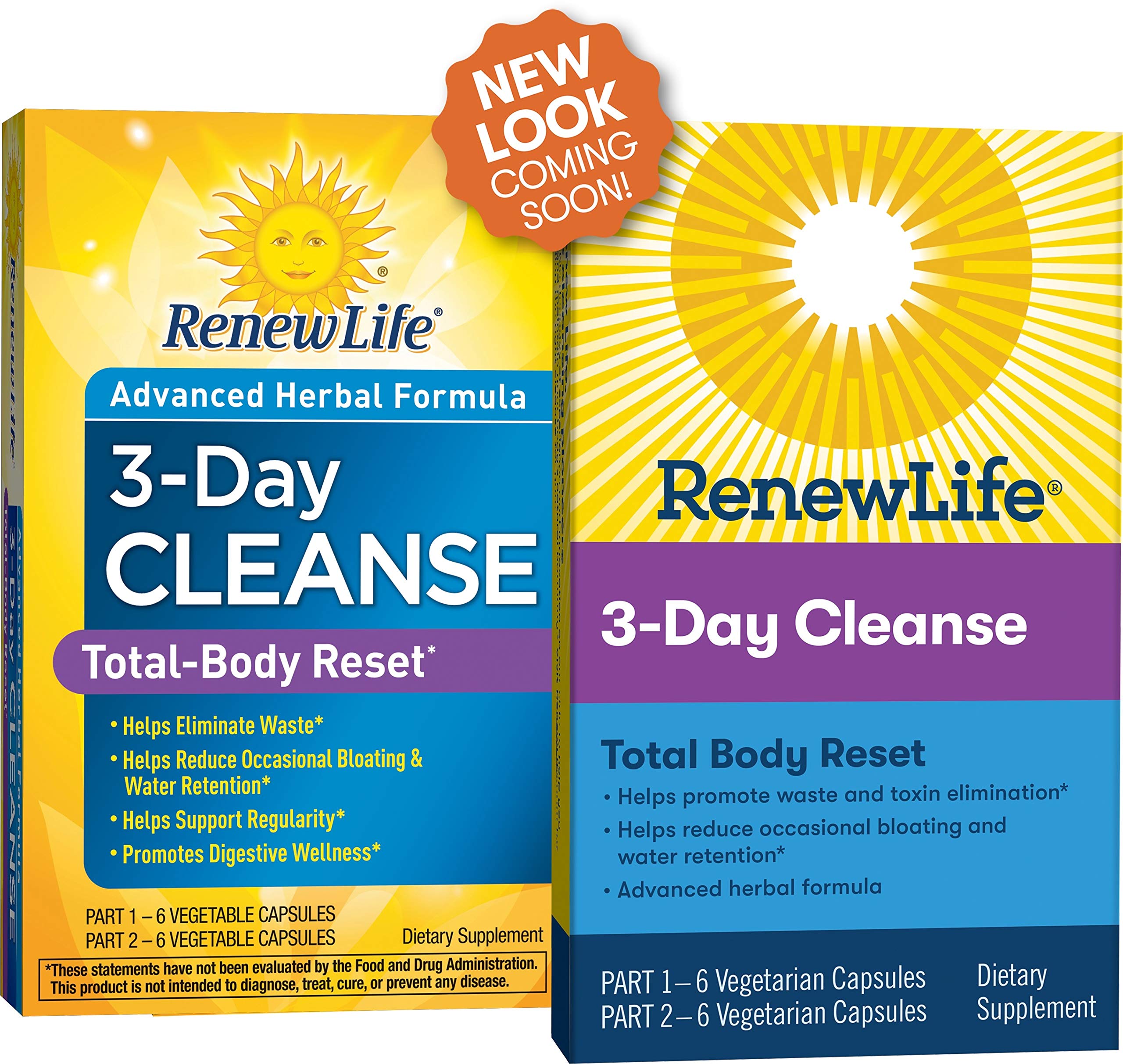 Renew Life Total Body Reset packaging box highlighting a natural herbal cleanse.
