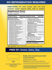 Renew Life Ultimate Flora Men 65 Billion CFU delayed-release capsules designed for gut delivery.