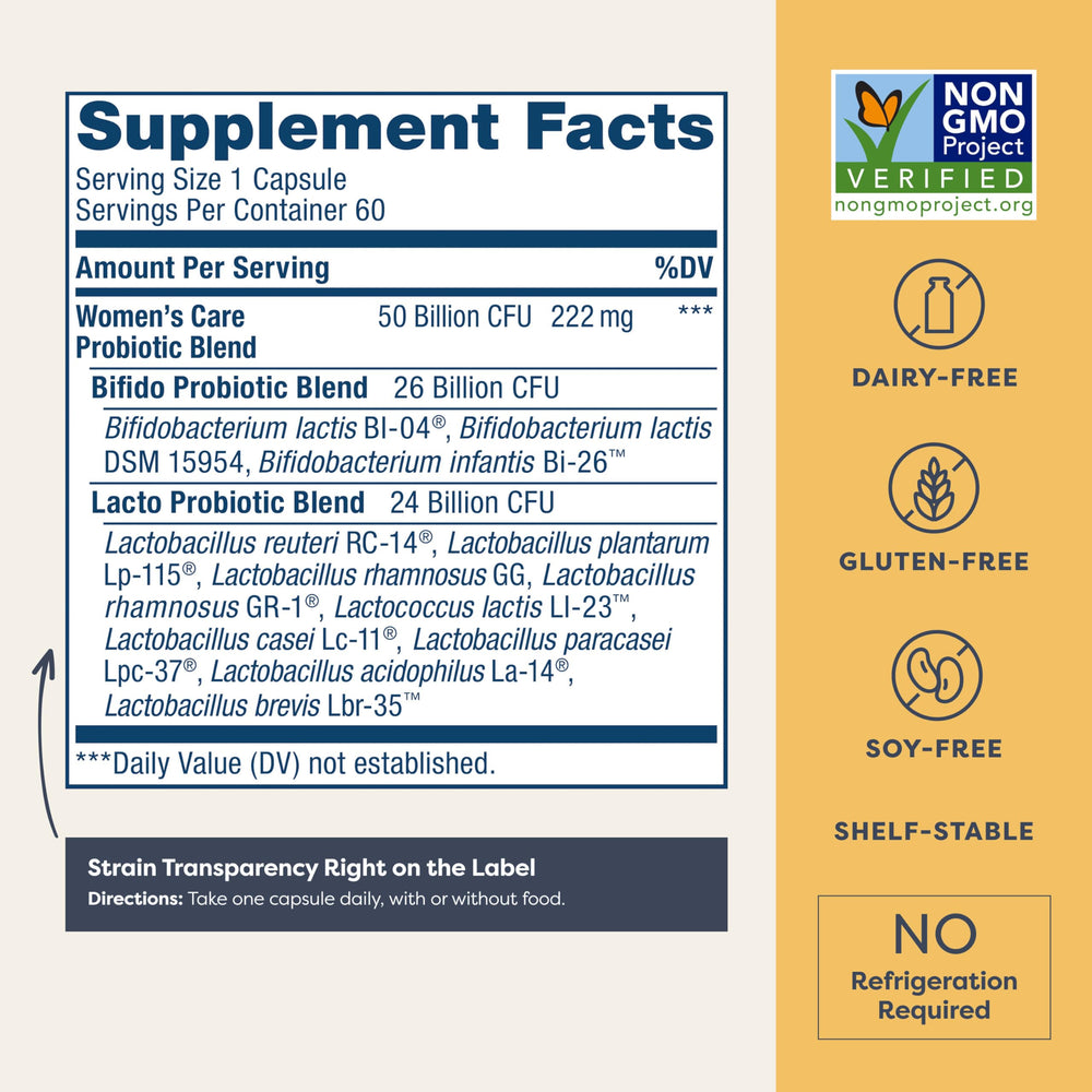Close-up of probiotic capsules highlighting easy daily use and delayed-release delivery