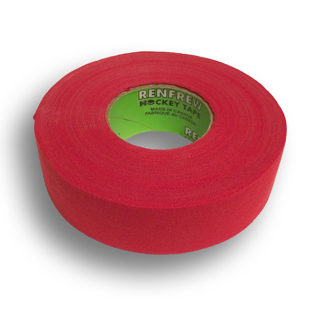 Renfrew cloth hockey tape 1in red for secure grip and puck control on ice