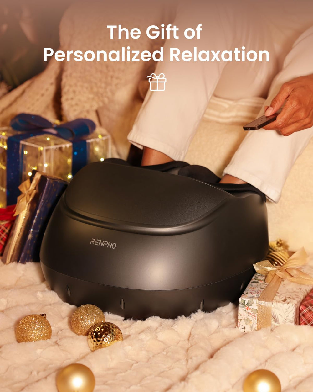 Close view of RENPHO 360-degree roller system for targeted relief.