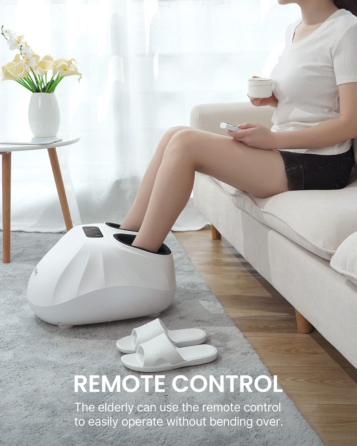 RENPHO cordless design allows moving the massager anywhere without a cord