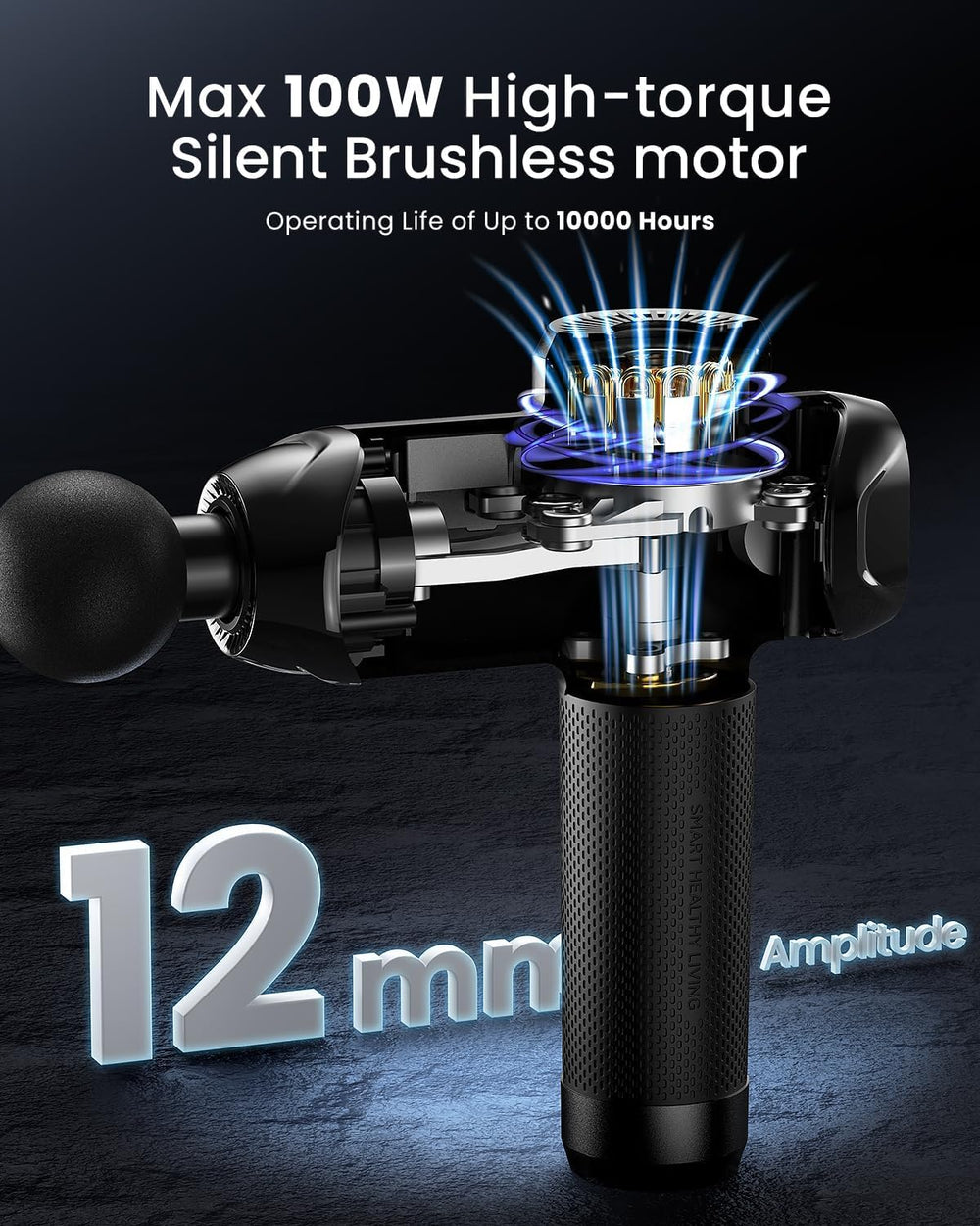 RENPHO massage gun compact travel case keeps accessories organized.