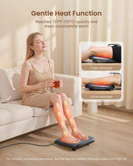 RENPHO foot massager side panel with visible heat control for customizable comfort.