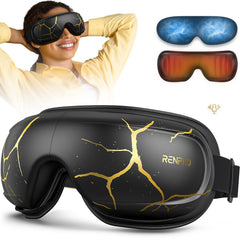 RENPHO Eye Massager front view showing heat and cooling for soothing relief.