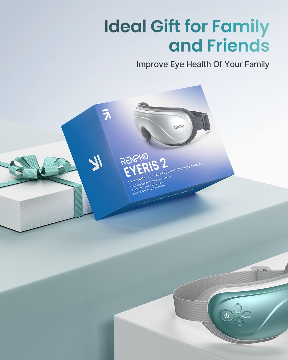 RENPHO Eye Massager package includes travel-friendly case